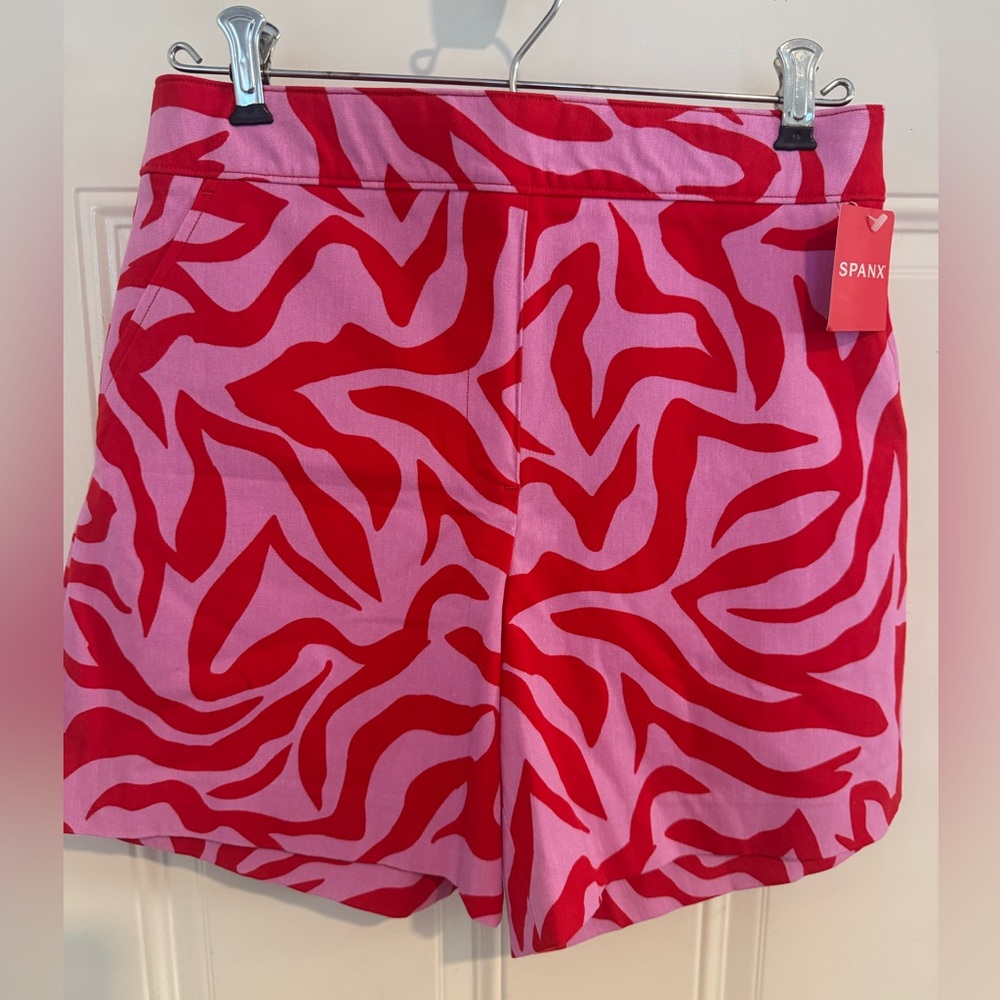 Spanx on-the-go zebra printed shorts